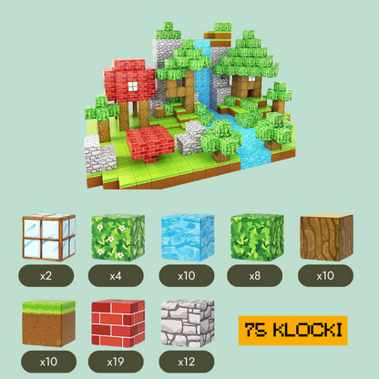 Magnetyczne Klocki Konstrukcyjne Minecraft® – 48 / 64 / 75 Klocków